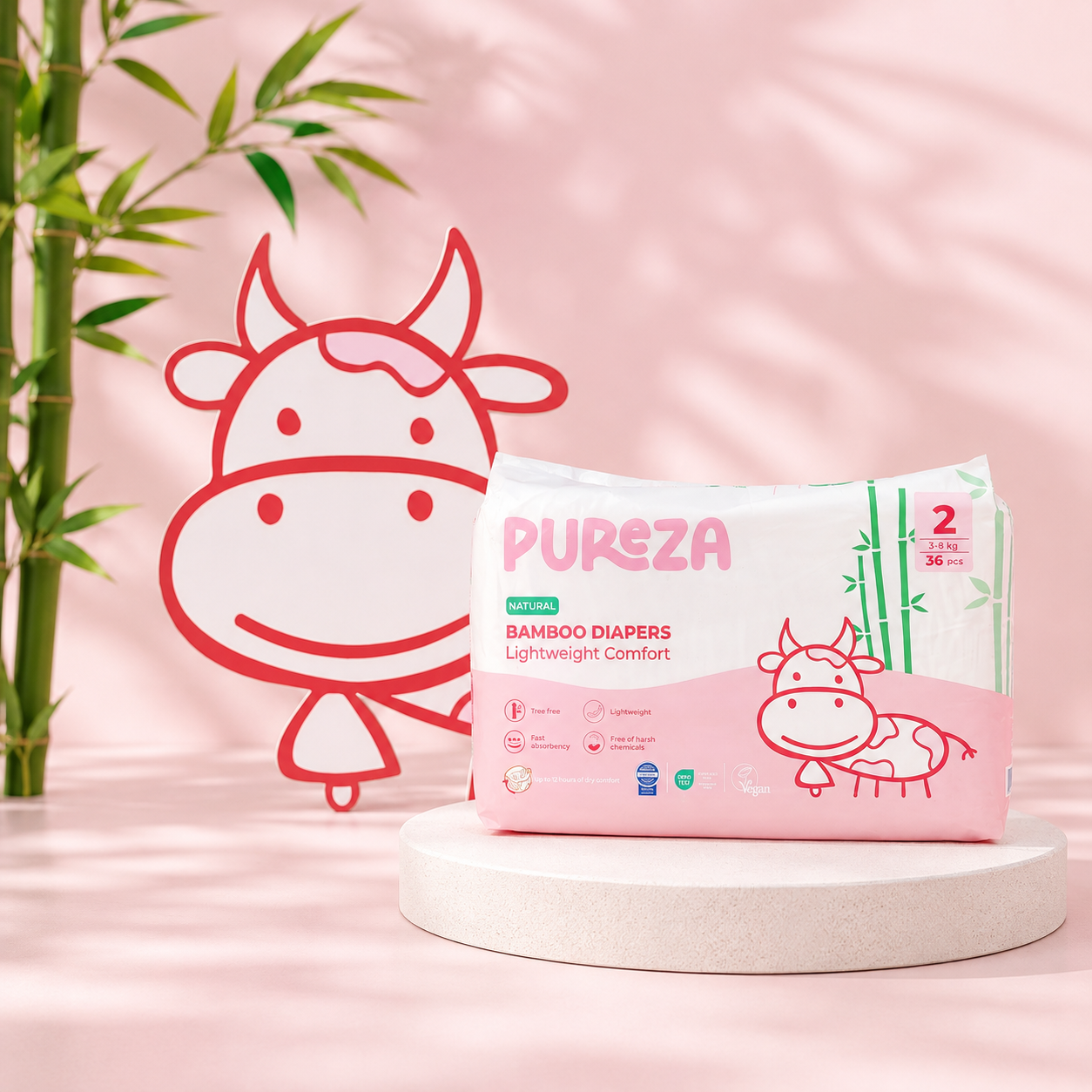 Pureza Bamboo Diaper  | Size 02
