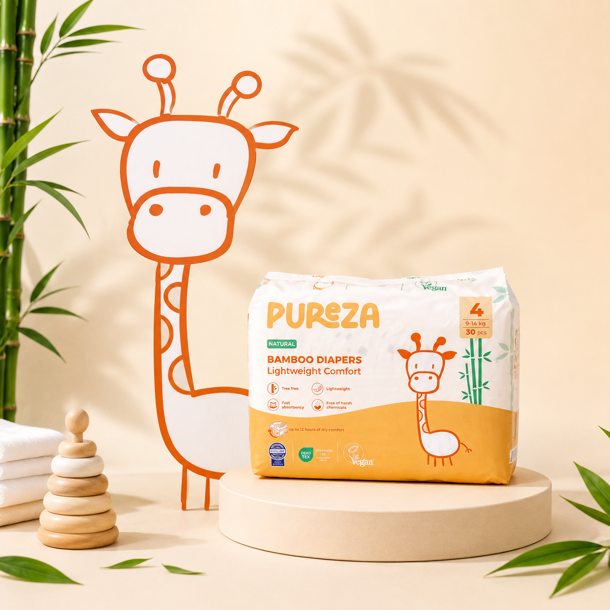 Pureza Bamboo Diaper | Size 04