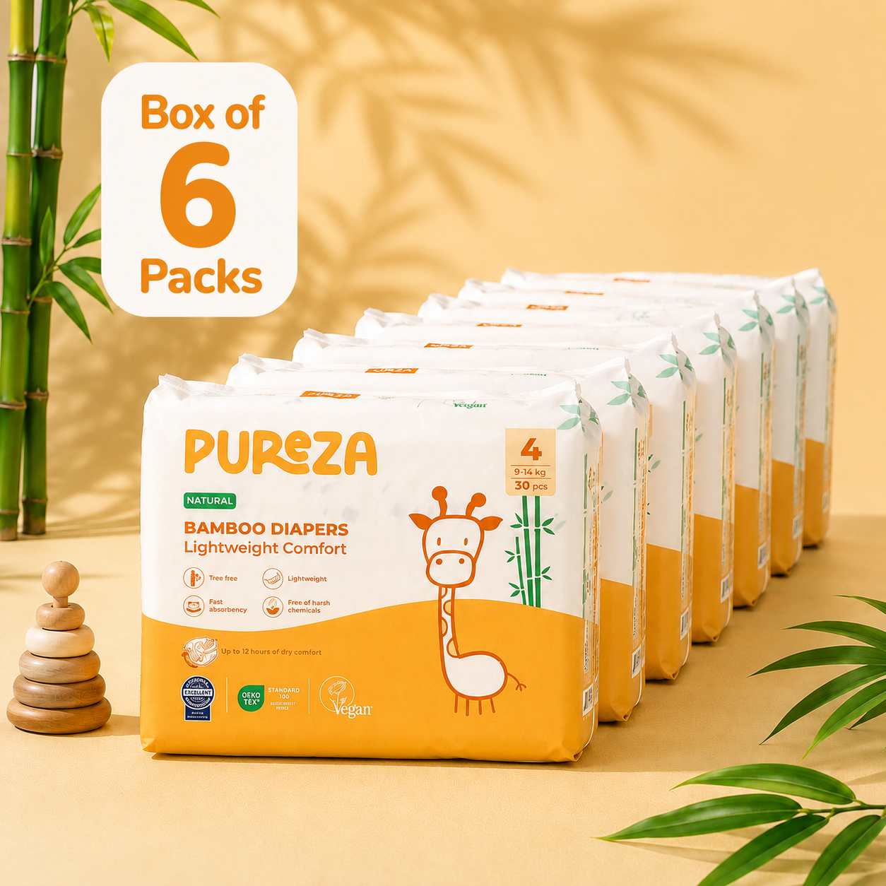 Pureza Bamboo Diaper | Size 04