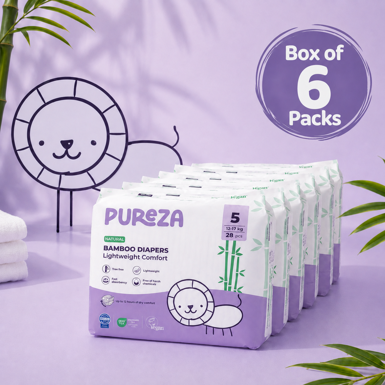 Pureza Bamboo Diaper | Size 05